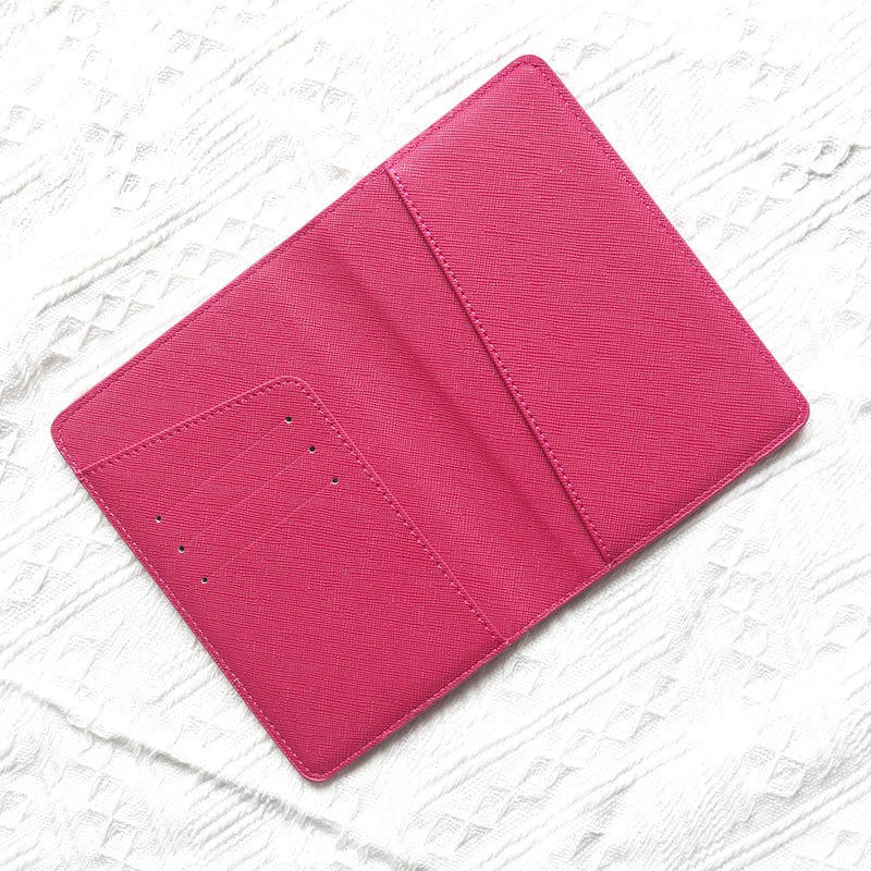 Custom Letters PU Leather Passport Cover Personalized Travel Business Trip Passport Holder Engrave Name Woman Man Luxury Wallet