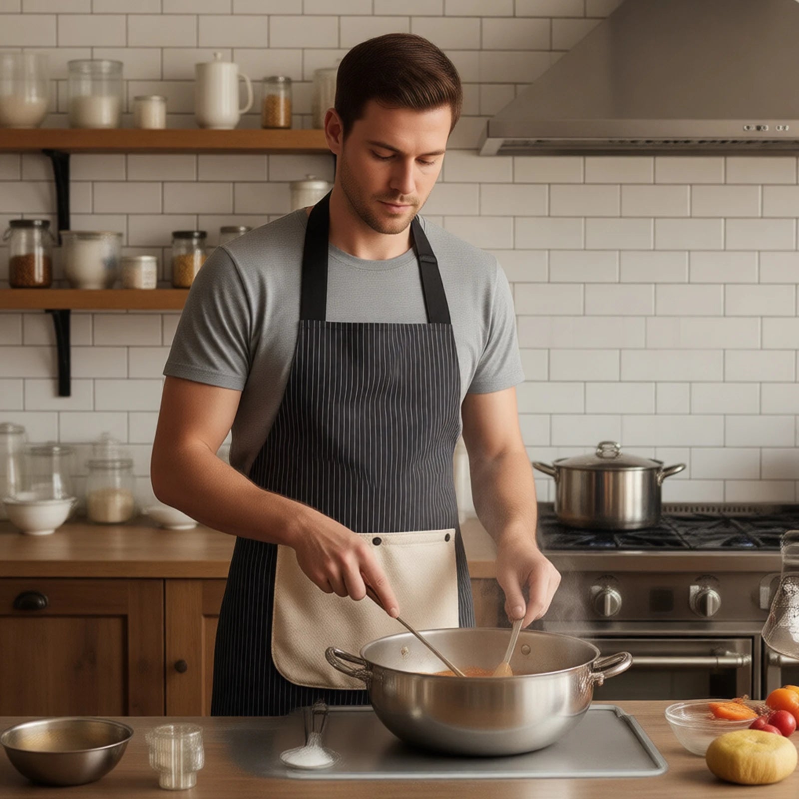 Waterproof Cross-Back Kitchen Apron