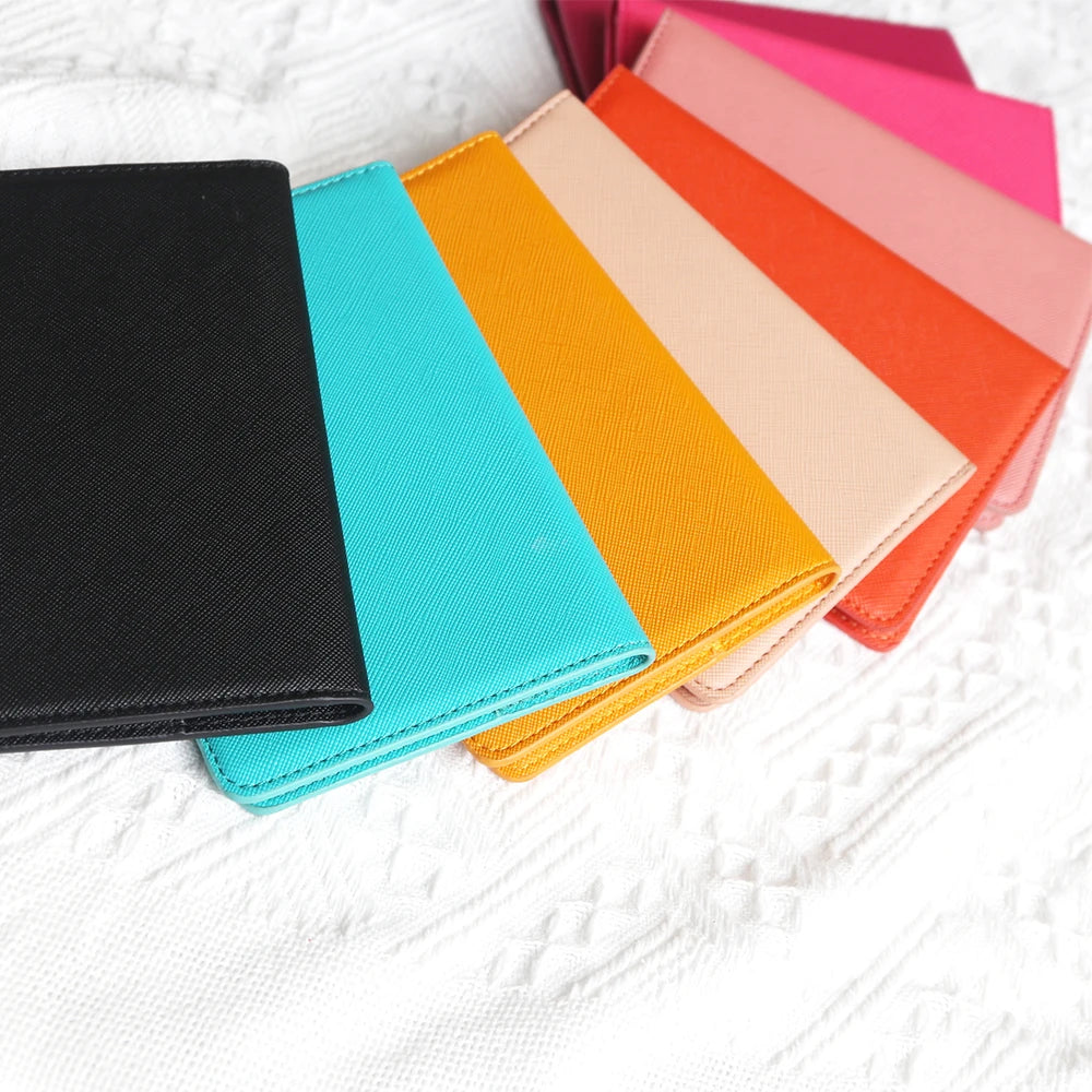 Custom Letters PU Leather Passport Cover Personalized Travel Business Trip Passport Holder Engrave Name Woman Man Luxury Wallet