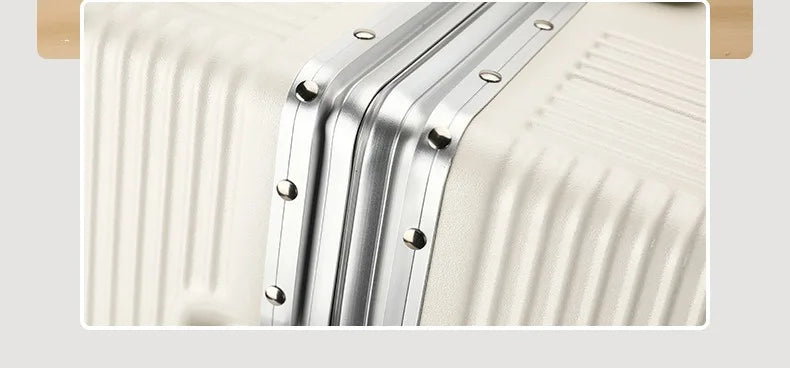 Front Opening Pocket Aluminum Rolling Luggage