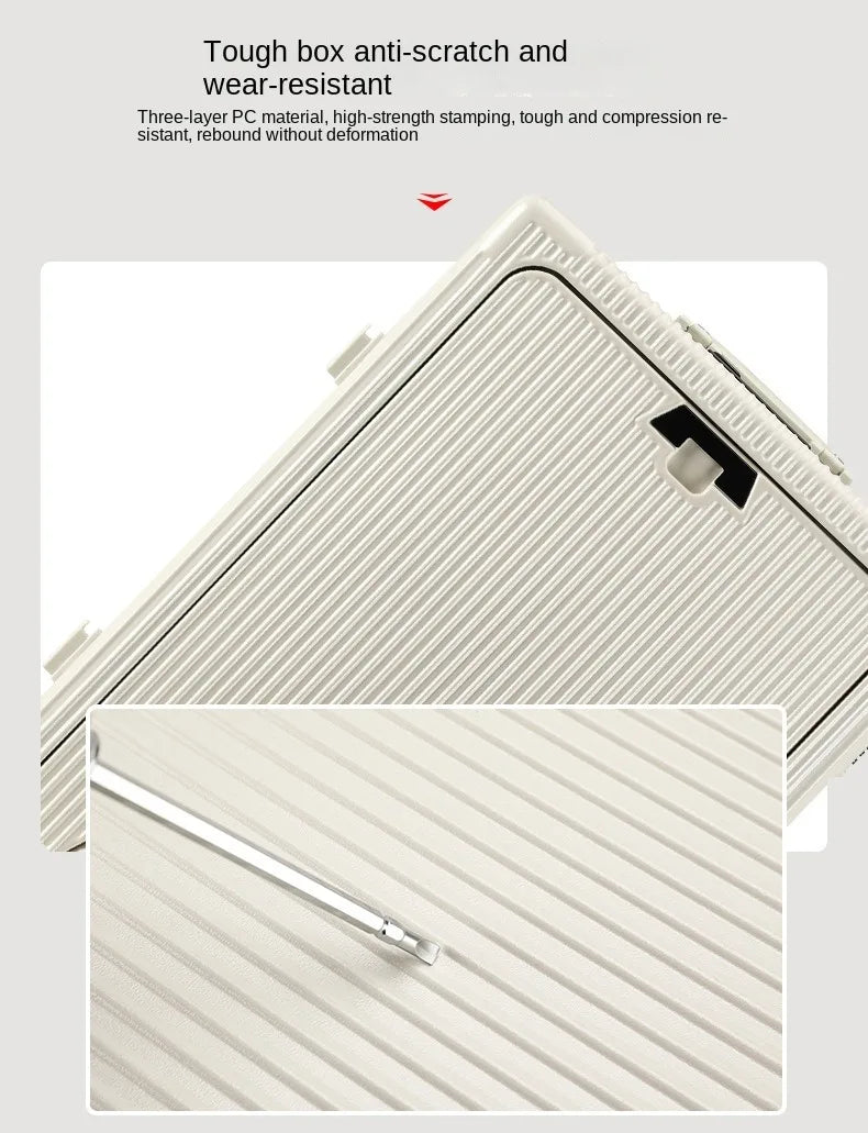 Front Opening Pocket Aluminum Rolling Luggage