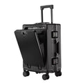 Front Opening Pocket Aluminum Rolling Luggage