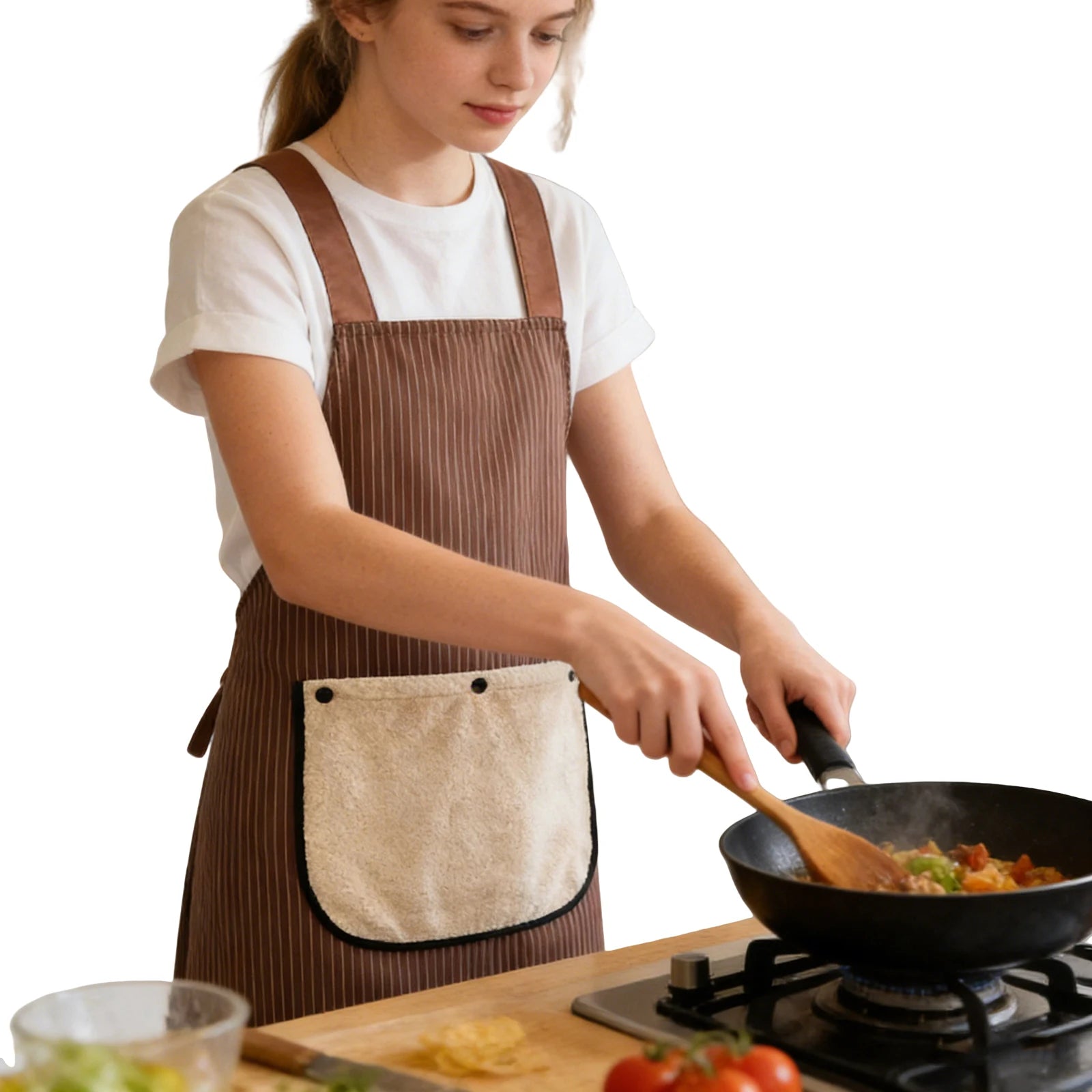 Waterproof Cross-Back Kitchen Apron