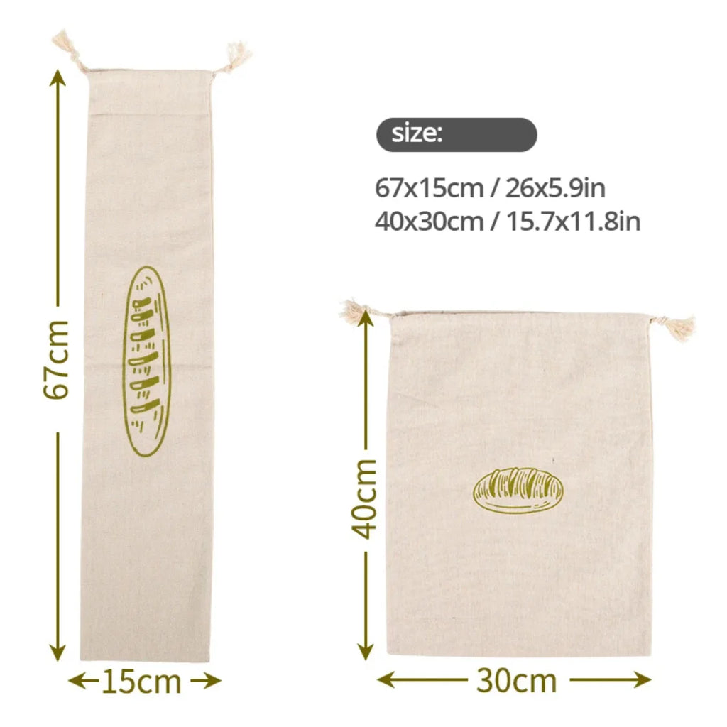 Linen Reusable Drawstring Bag