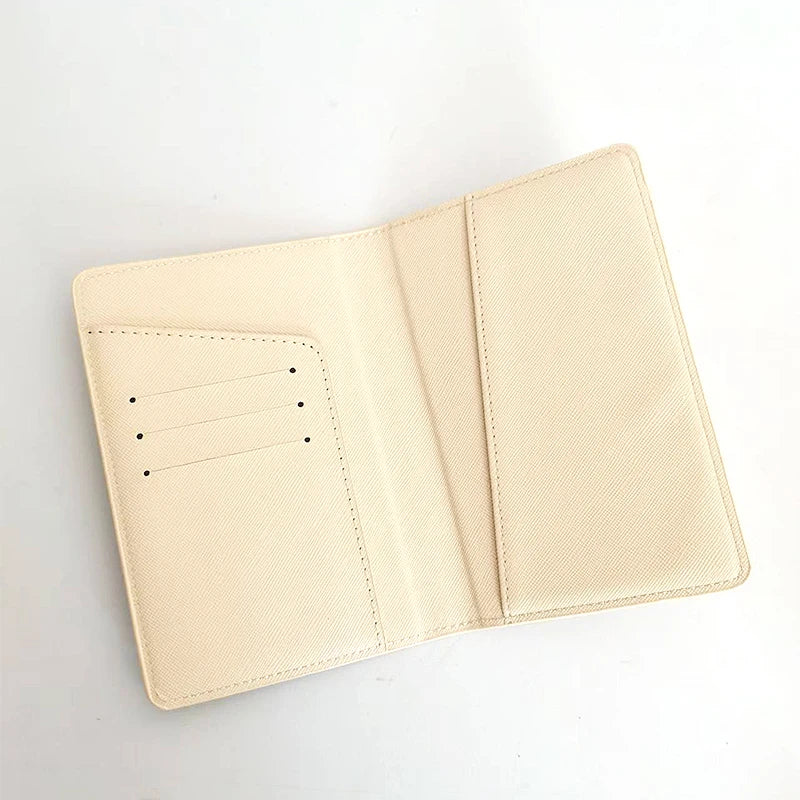 Custom Letters PU Leather Passport Cover Personalized Travel Business Trip Passport Holder Engrave Name Woman Man Luxury Wallet